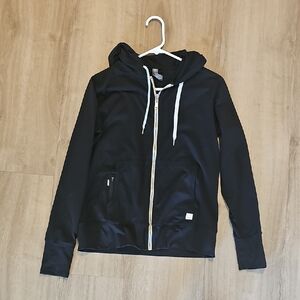 Vuori Halo Full Zip Black Hoodie Size Small